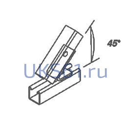 Уголок №5 (крепежный 45* 2 отверстия)