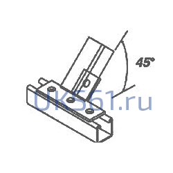 Уголок №6 (крепежный т-образный 135* 4 отверстия)